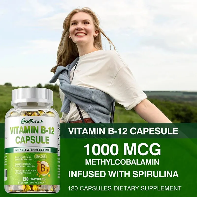 Vitamin B12 Capsules - Methylcobalamin Supplement for Mind Energy Brain Mood Heart Support — image 6