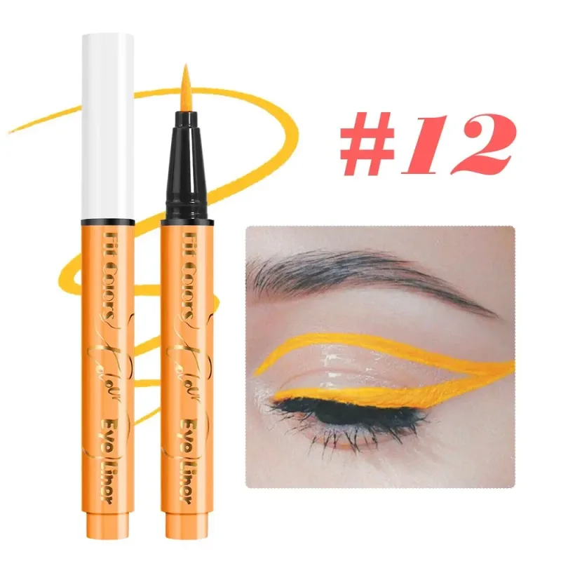 UV Fluorescent Glow Liquid Eyeliner Pen Waterproof Face Color Paint Neon Colorful Halloween Christmas Party Art Stage Eye Makeup — image 18