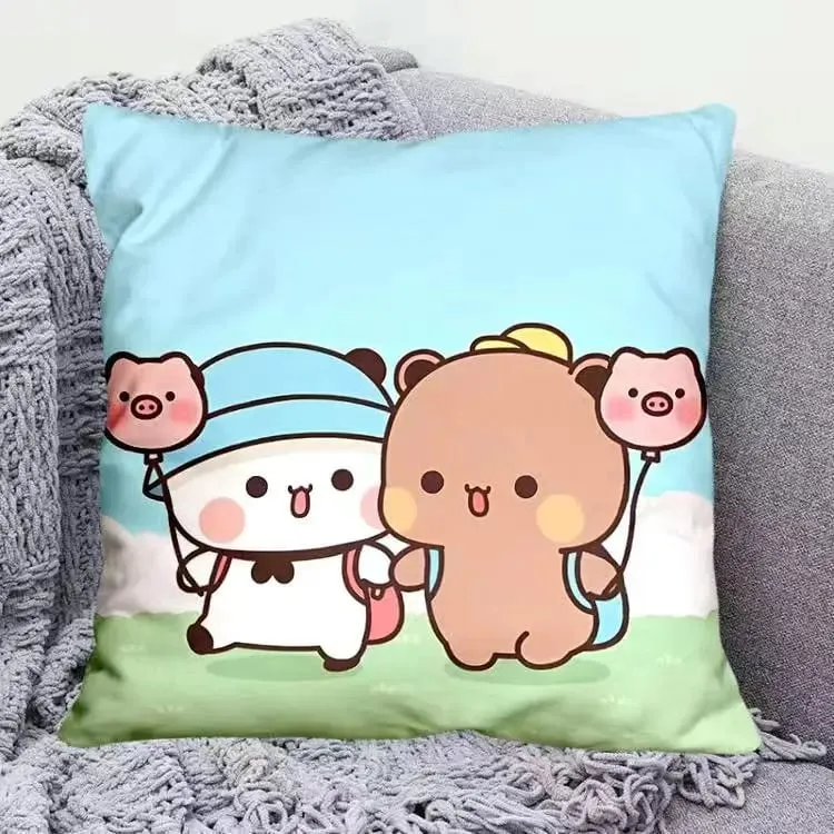 Yier Panda Cute Throw Pillow Bubu Dudu Cartoon Square Pillows Kawaii Anime Soft Waist Sofa Cushion Car Home Bedroom Decoration — image 11