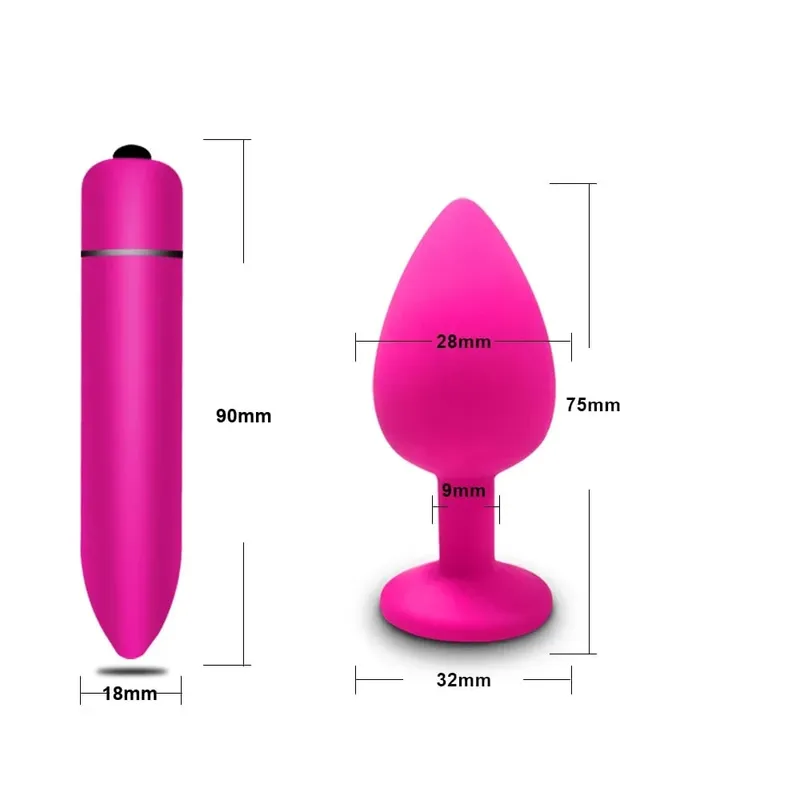 S/M/L Anal Plug Butt Vibrator Women/Men Soft Silicone Round Shaped Erotic Bullet Anal plug Bullet Gay Sex Toys for Adults — image 10