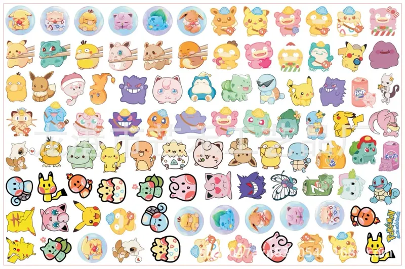 البوكيمون الاكريليك DIY بها بنفسك التصحيح Kawaii قلادة على شكل خاص قطع أنيمي الكرتون على الوجهين الطباعة المفاتيح دبوس المواد — image 13