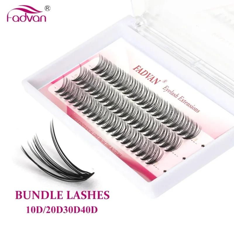 Fadvan DIY Cluster Lashes Mixed Tray Individual Lashes Volume Eye Lashes Soft Natural Lashes Mink Lash Cluster False Eyelashes
