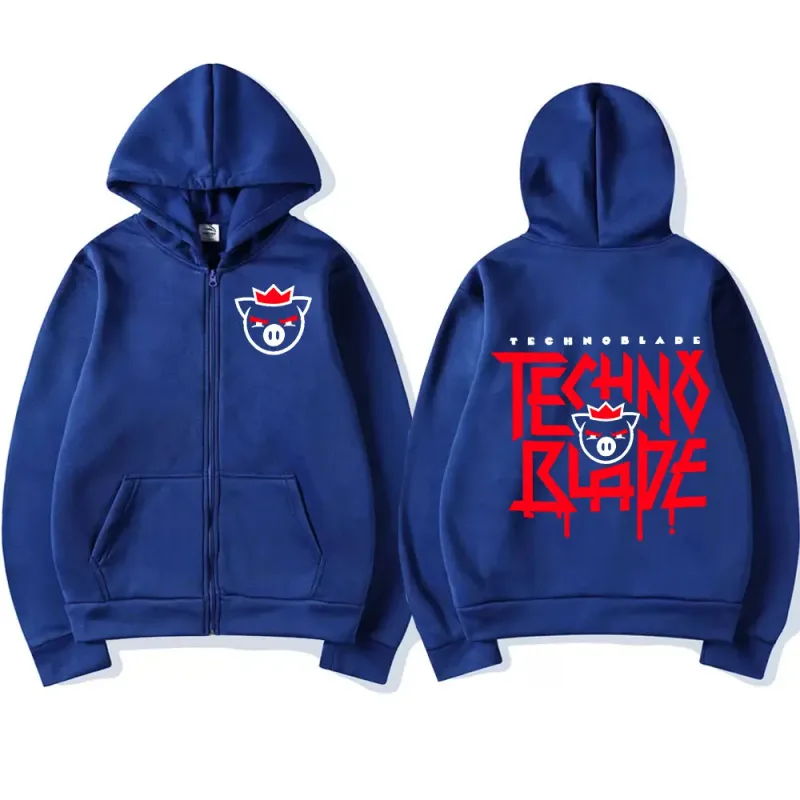 Technoblade Merch Print Zipper Hoodies Sweatshirts Harajuku Men Women Hip Hop Streetwear Casual Loose Hoodies Fashion Pullovers — image 7