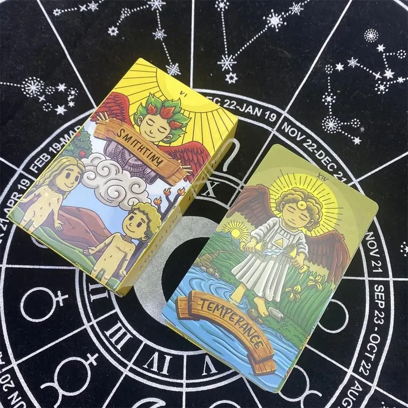 Smithtiny Tarot Cards Board Games for Divination Personal Use Tarot Deck Full English Version — image 1