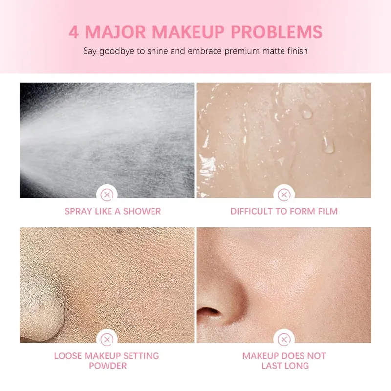 Mattifying Oil Control Setting Spray Waterproof Anti-sweat Quick Fix Makeup Spray Portable Matte Base Makeup Fixer