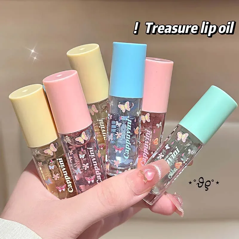 Moisturizing Water Light Lip Gloss Shimmer Transparent Jelly Mirror Lip Glaze Crystal Clear Hydrating Plumping Lip Gloss Makeup