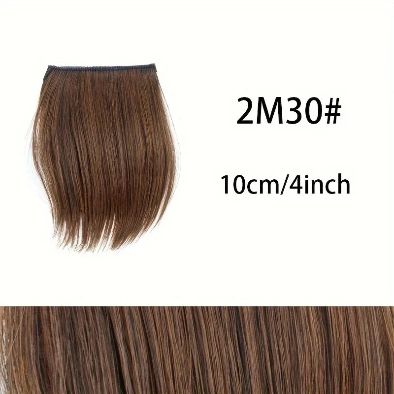 10cm/20cm/30cm Syntetisk kort lige pude Usynlig hårforlængelse Foring af hår Top Sidecover Hårstykke til kvinder — image 11