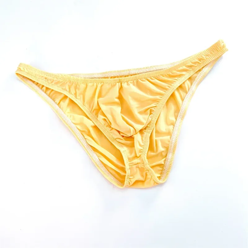 Pink Men Briefs Nylon Spandex Comfy Breathable Low-Waist Underpants Quick Dry Male Ice Silk Bikini Underwear — image 24