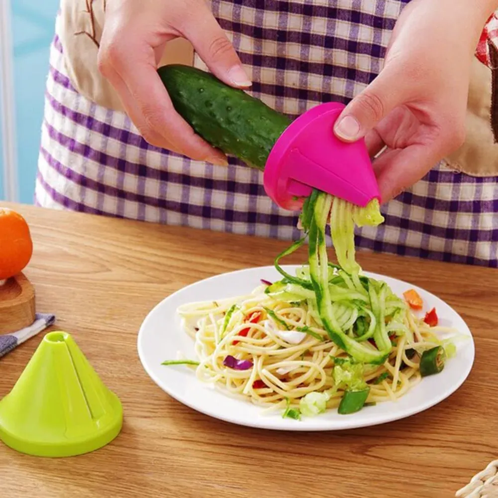 Kitchen Accessories Conical Spiral Shredder Rust-proof Anticorrosive Rotary Shredder Plastic Vegetable Slicer Potato — image 3