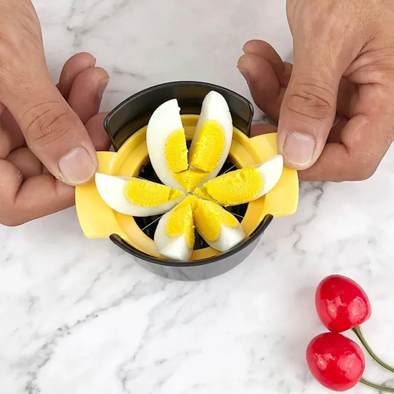 Kitchen Accessories Three In One All Egg Machine Preserved Eggs Cutter Multi-function Household Fancy Modeling Splitter