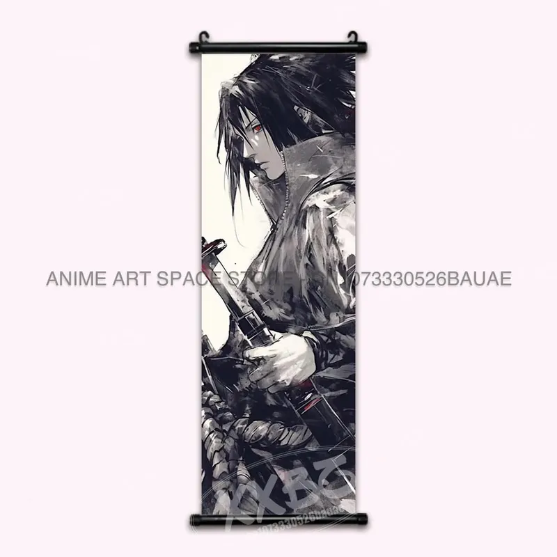 Anime Naruto Hanging Painting Hatake Kakashi Wall Art Scrolls Picture Uchiha Sasuke Home Decor Canvas Poster Haruno Sakura Mural — image 24
