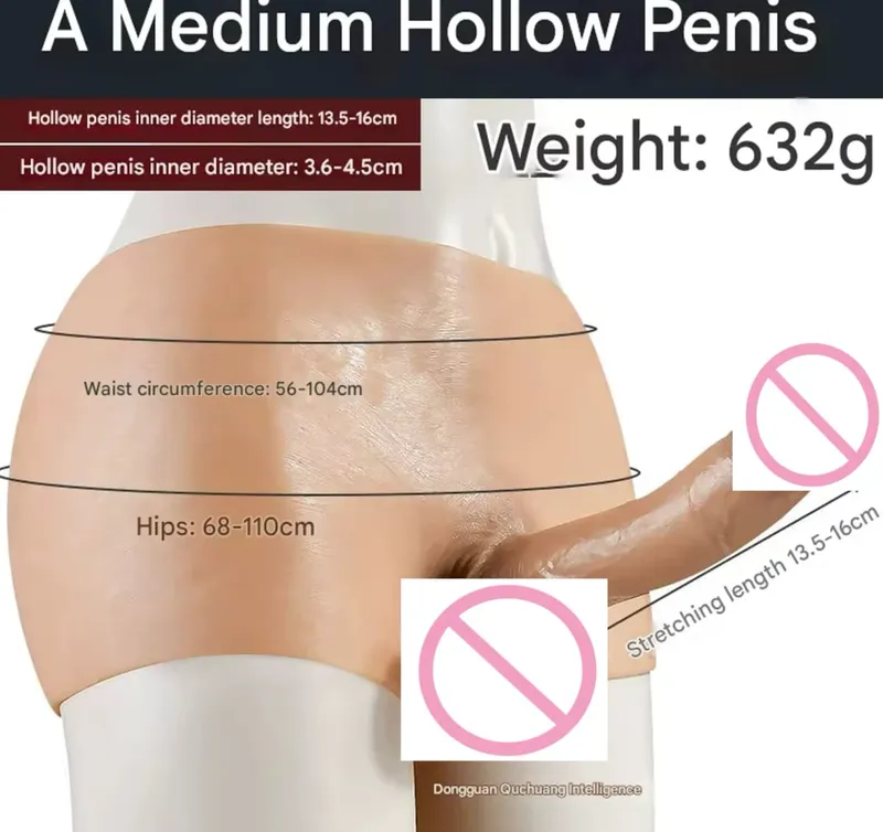 Realistisk ihålig känsla Silikonhud Dildo Byxor mjuk penisärm för par Strapon Sexleksaker kuk män gay18 Trosor Lesbisk — image 8