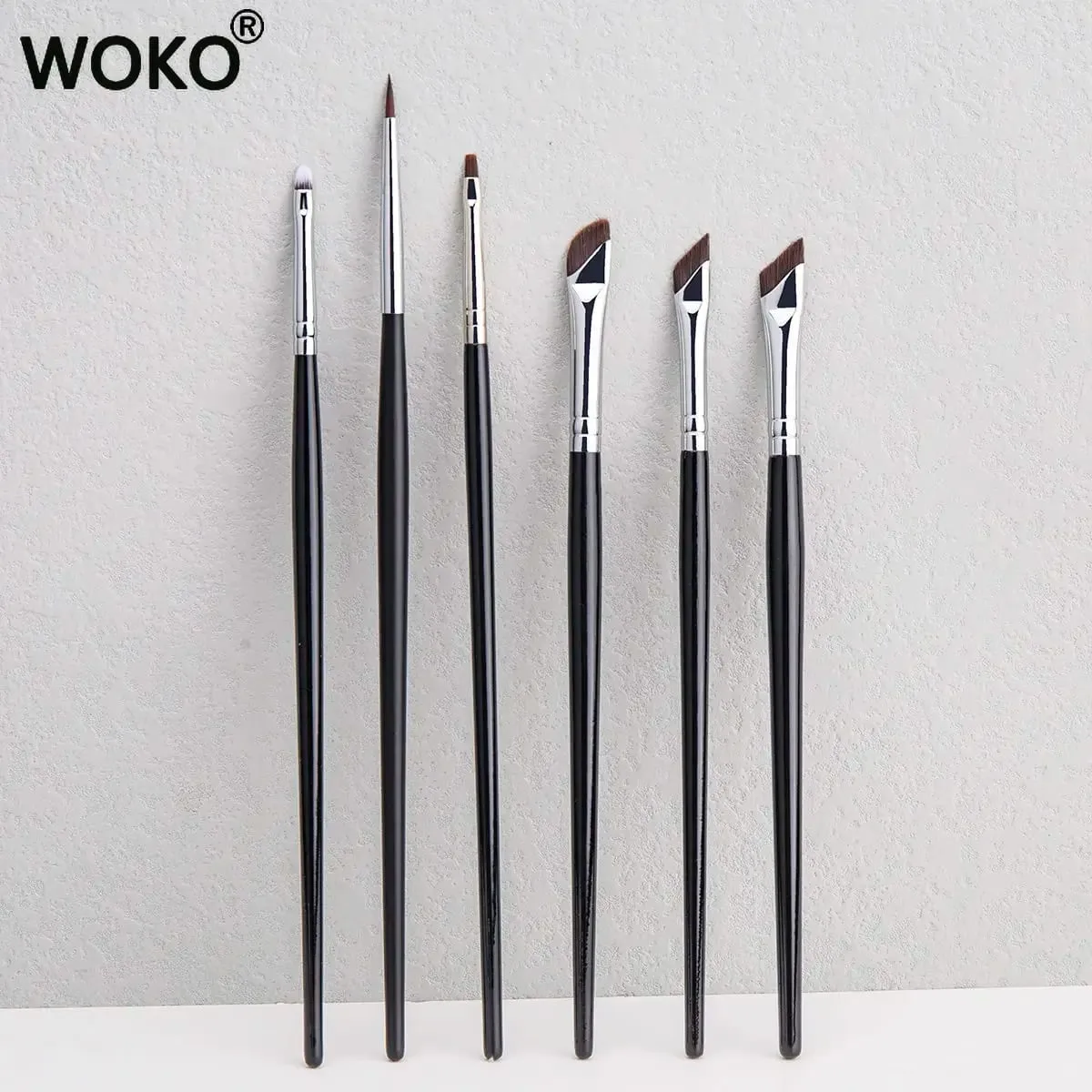 5/6PCS Thin Gel Eyeliner Makeup Brushes Eyeliner Brush Sets Flat Top Eyeliner Concealer Brush Eye Liner Detailed Make Up Tool — image 1