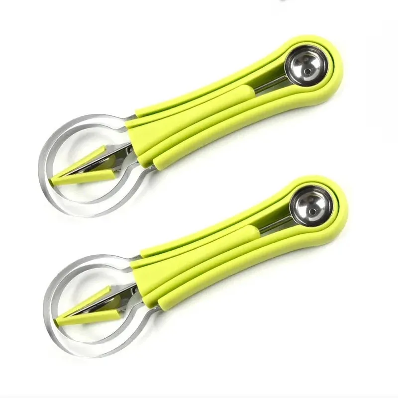 4 In 1 Watermelon Slicer Cutter Scoop Fruit Carving Knife Cutter Fruit Platter Fruit Dig Pulp Separator Kitchen Gadget Accessory — image 9