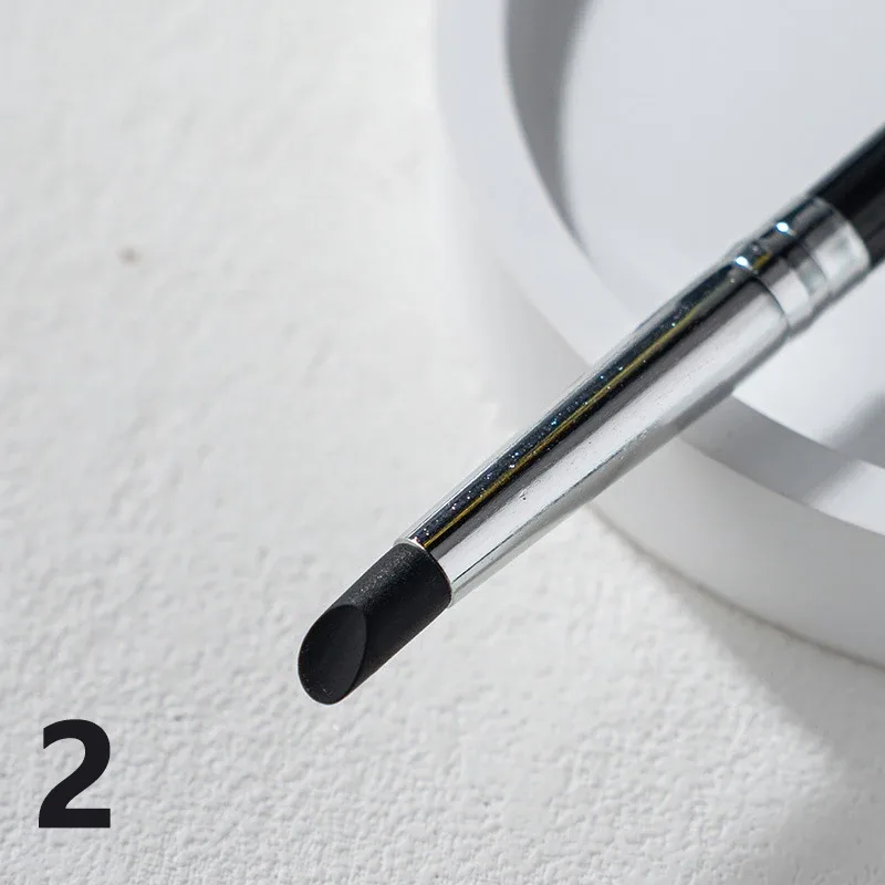 Black Silicone Eyeliner Brush Blade Multi-purpose Eyebrow Lipstick Brushes Easy To Use Nail Painting Pen Eyes Shaping Makeup — image 8