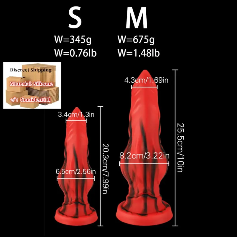 Énorme Silicone fantaisie Animal gode Plug Anal Prostate sexe pour hommes femmes gros noeud chien gode ventouse godemichet Anal coq Sex Toys18 — image 12