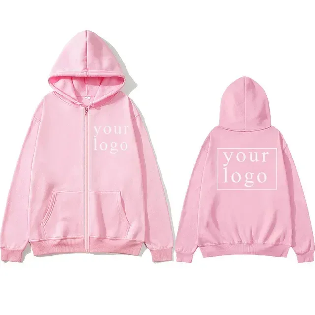 2024 New Fashion Your Own Design Brand Logo/Picture Personalized Custom Anywhere Men Women DIY Zipper cardigan hoodie — image 15