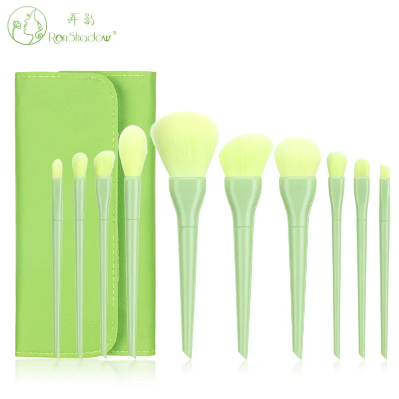 1 Buah Set Kuas Rias dengan Tas Penyimpanan Kuas Sintetis Lembut untuk Bedak Foundation Eyeshadow Blush Wajah Penuh Makeup Perjalanan Harian — image 8