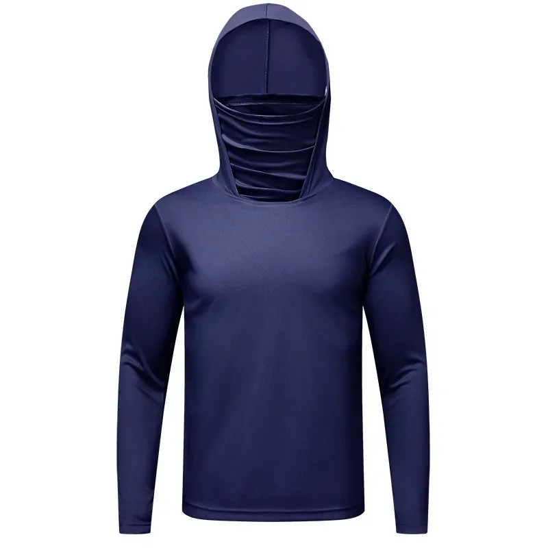Men's summer plus size sportswear quick drying hooded casual ice silk breathable lightweight fishing and sun protection suit — image 6