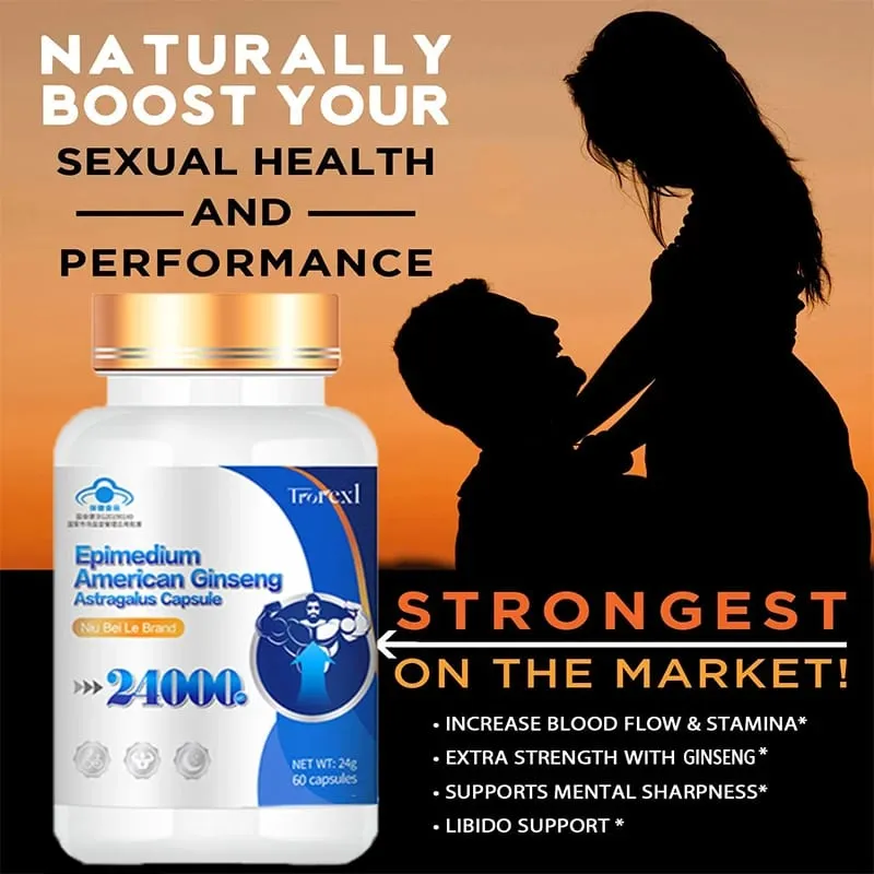 Extra Strength Supplement with Epimedium & Panax Ginseng Extract Male Enhancing Supplement Supports Improve Male Energy Levels — image 1