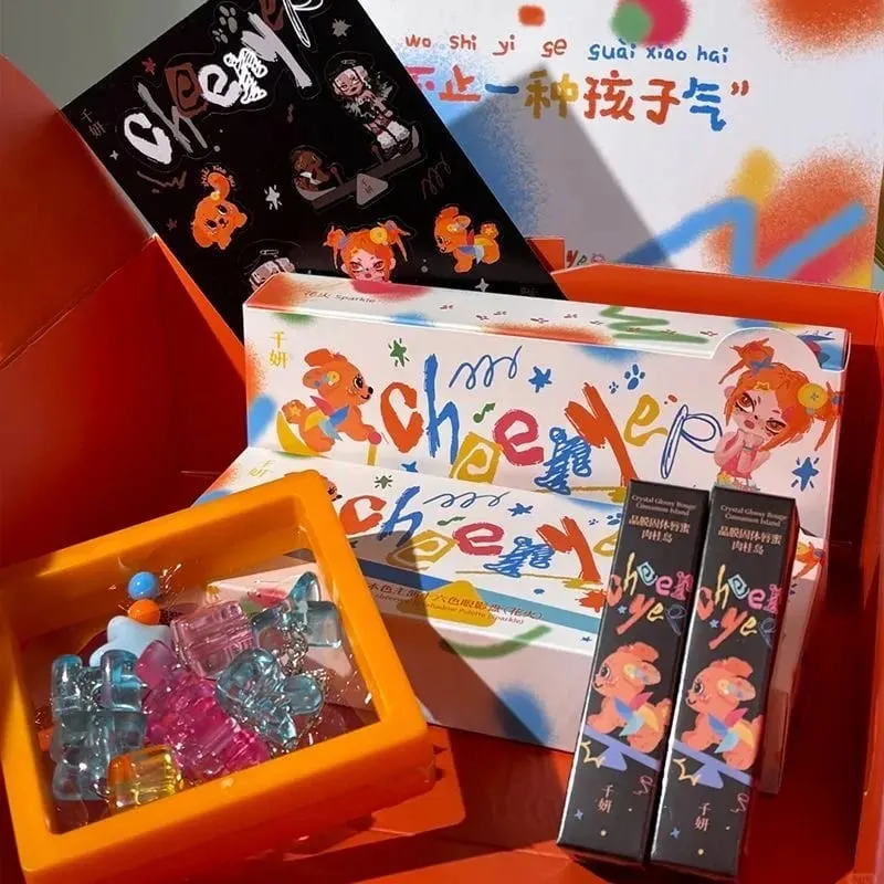 Qianyan Cheeryep Children's Day Limited Kit Eyeshadow Lip Gloss Glitter Matte Chamelon Face Makeup Set Gift Box — image 5