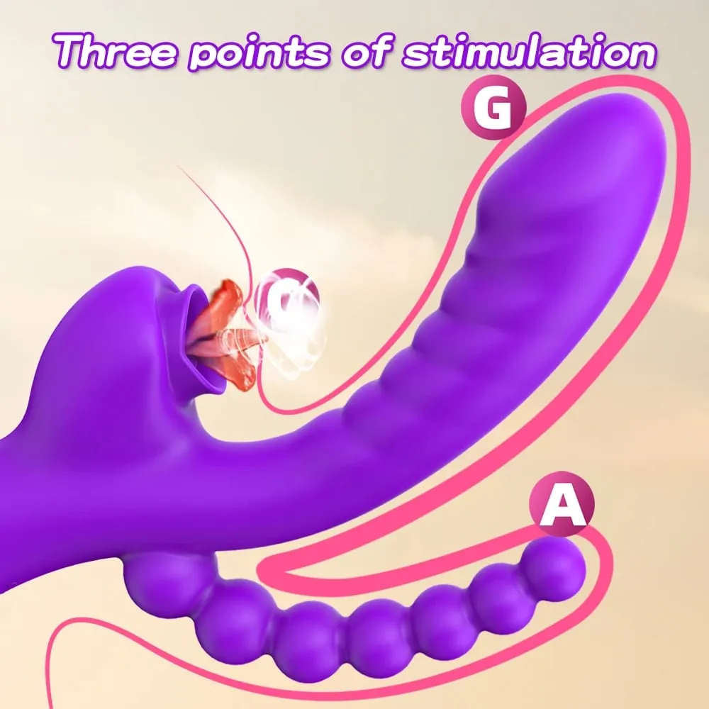 Vibrador 3 em 1 para sexo anal, estimulador de clitóris e clitóris, brinquedos sexuais femininos, sucção, produtos para adultos — image 2