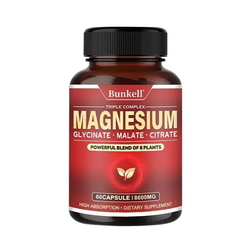 Penyerapan Tinggi Magnesium Glycinate Malate Citrate 100% Kelat Bukan GMO Vegetarian Bebas Gluten 8 600 Mg 120 Kapsul — image 11