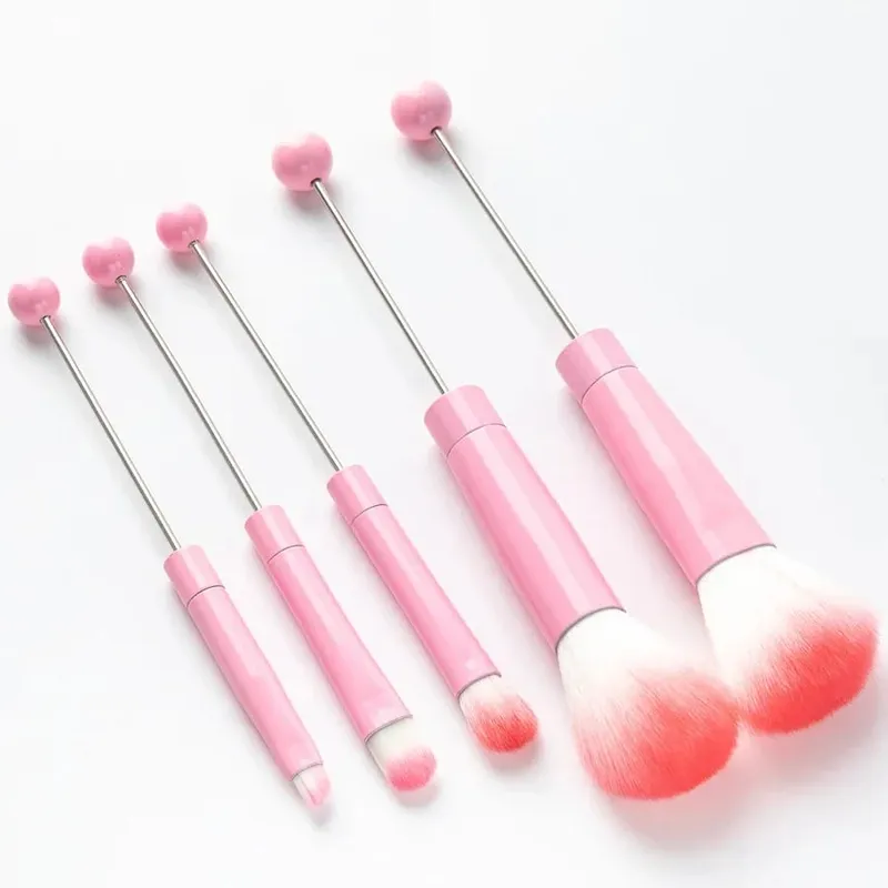 5pcs Beadable Makeup Brushes Unique Brushes Silicone Beads DIY Makeup Cosmetic Brushes Beaded Brushes Kit For DIY — image 8