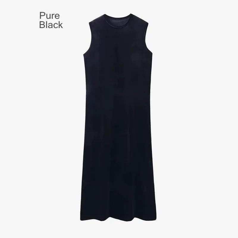 AS 2024 Fall- winter velvet woman clothes adjustable strap dress + basic tops + cardigan + sleeveless dress (ship out in 1 day) — image 14