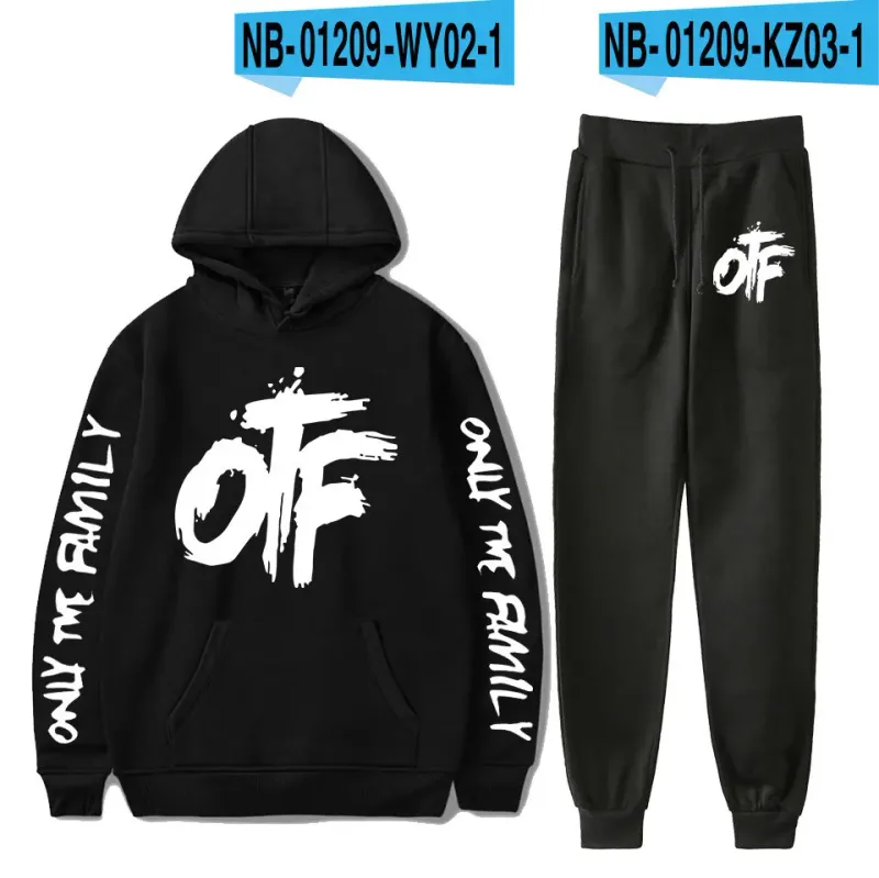 Harajuku Comfortable Funny OTF Letter Φούτερ Φούτερ Κοστούμι Ανδρικό/Γυναικείο Φούτερ + Παντελόνι Κοστούμι Χαριτωμένο σετ 2 τεμαχίων Ρούχα — image 17