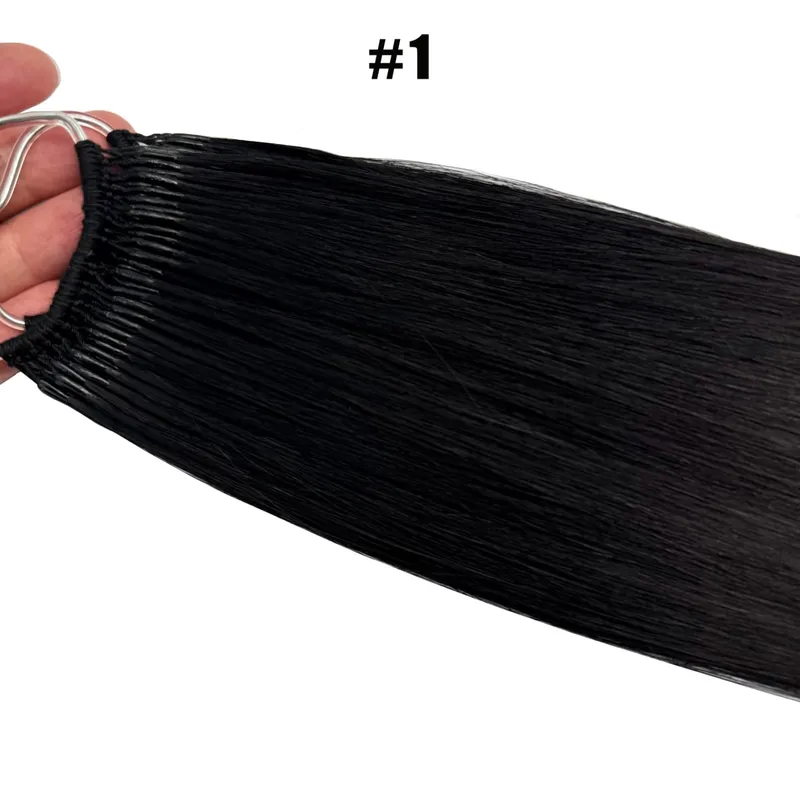 Straight Korea Popular Cotton String Twins Tip Hair Extensions Brazilian Remy Hair 0.5G/Pcs Keratin I-Tip Human Hair For Woman — image 8