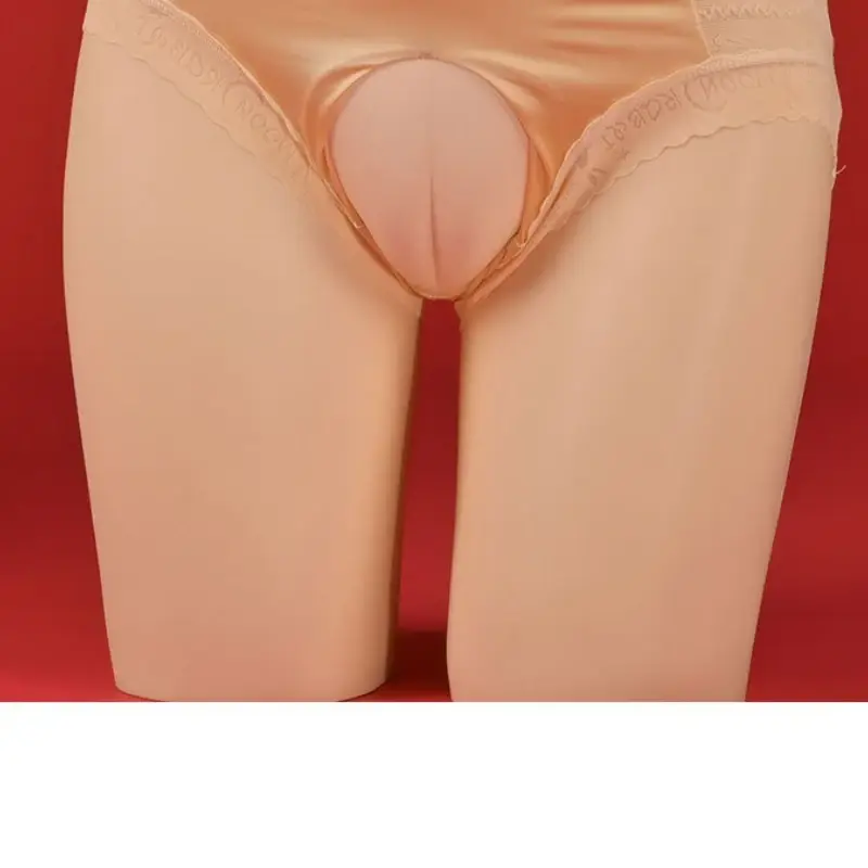Sissy Lingerie For Men Camel Toe Underwear High Waist Satin Silk Underpants Silky Smooth Breathable Panties See-Through Briefs