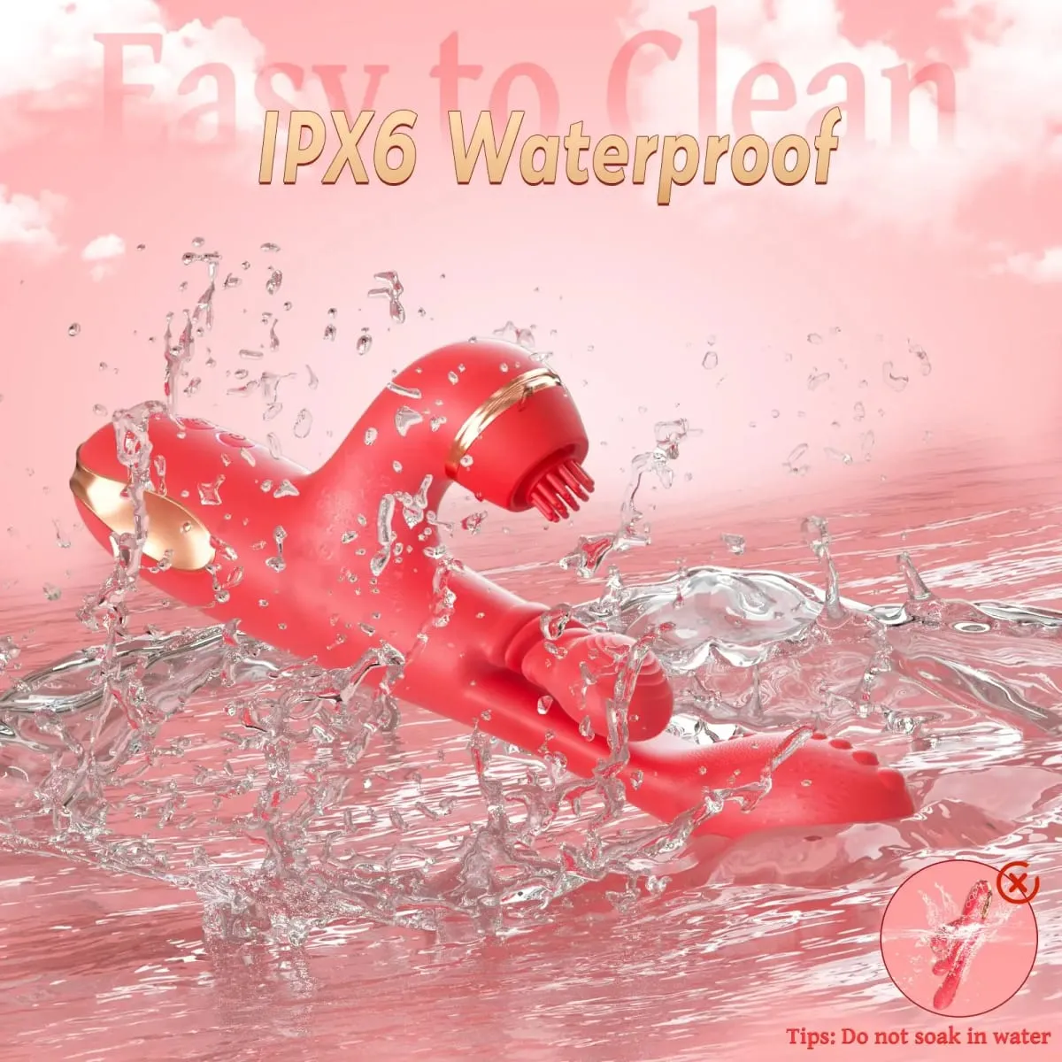 5 IN 1 Tapping Thrusting Dildo Vibrator for Women G Spot Vibrator Kneading Clit Stimulator Female Masturbator Adult Sex Toys