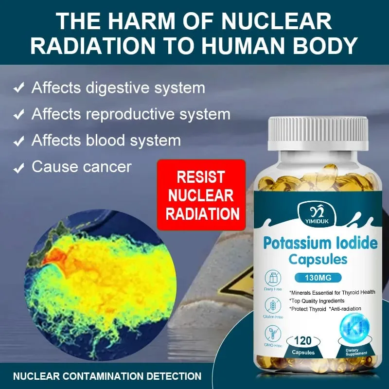 Potassium Iodide Capsules KI (Stable Iodine) 130 mcg bawat Araw - Suplemento ng Suporta sa Thyroid — image 3