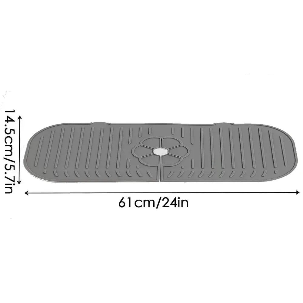Kitchen Faucet Splash Pad Silicone Sink Faucet Splash Guard Mat Sponge Drain Pad Countertop Protector for Kitchen Bath Gadgets — image 13