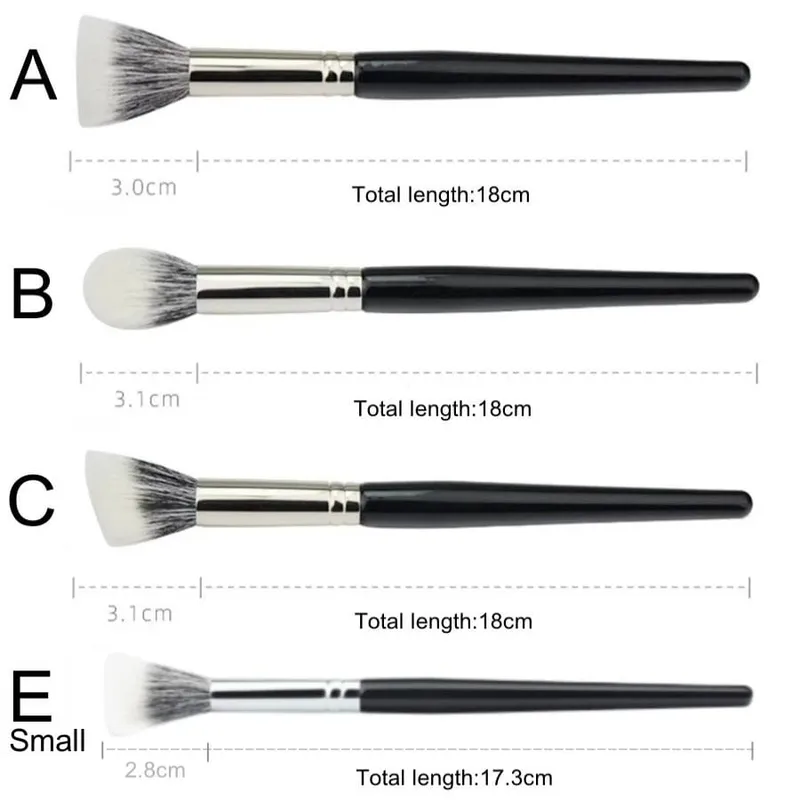 Stippling Highlight Makeup Brushes Blush Goat Hair Multifunctional Beauty Foundation Make Up Brush Tools — image 2