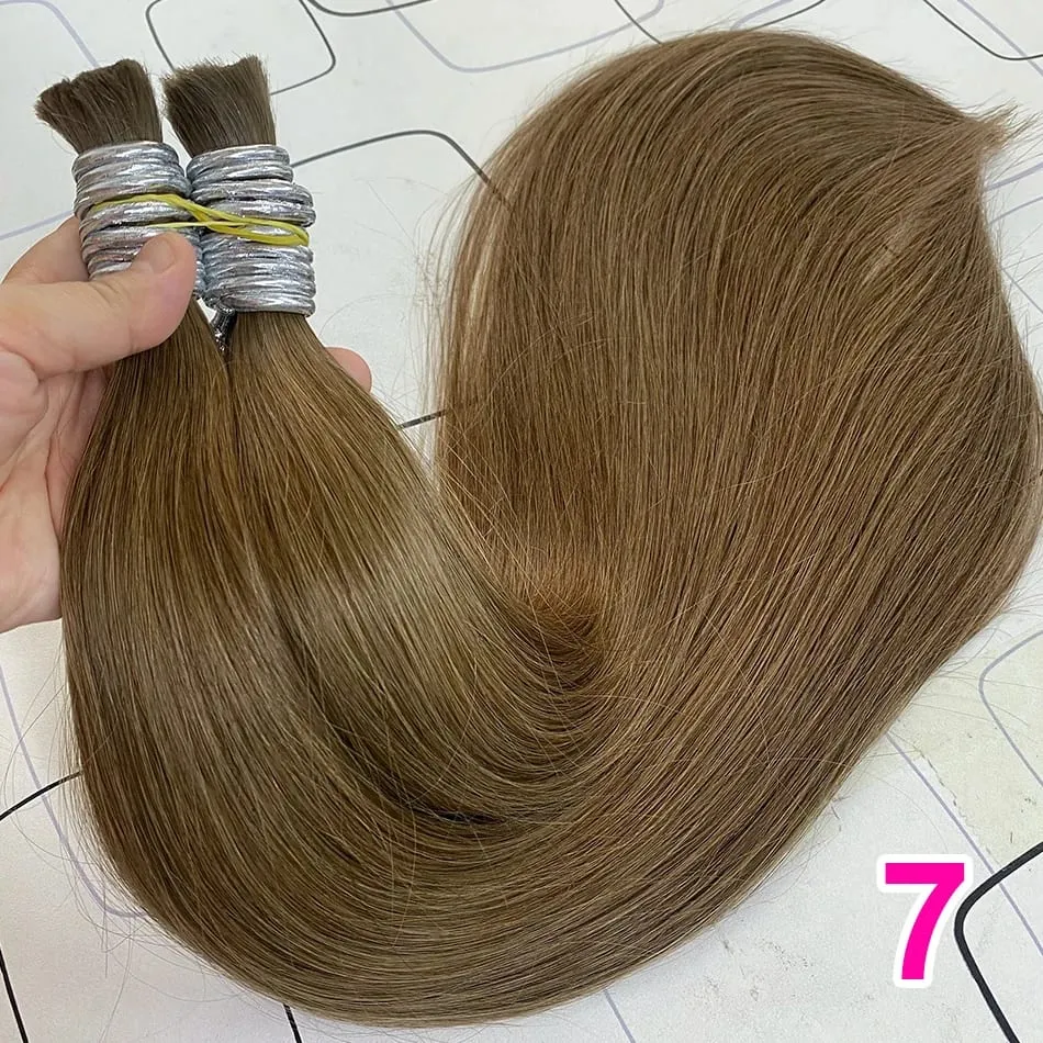 No Weft Virgin Bulk Human Hair Human Hair For Braiding 100% Unprocessed Human Hair Bulk Extensions Brazilian Natural Boho Braids — image 11