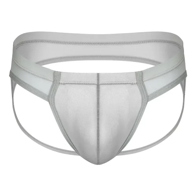 Sexy Men's G-string Thongs Transparent Underwear Mesh Breathable Backless Panties
