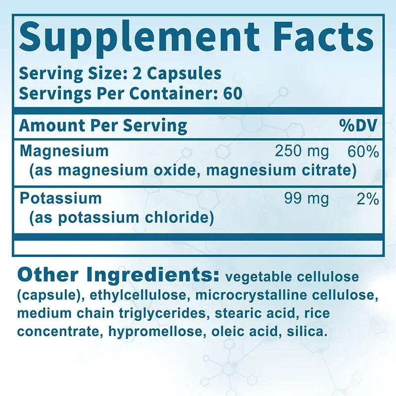 Kaliummagnesium – verbessert die Schlafqualität, reduziert Müdigkeit und Kopfschmerzen, fördert die Knochen- und Herzgesundheit, das Immunsystem