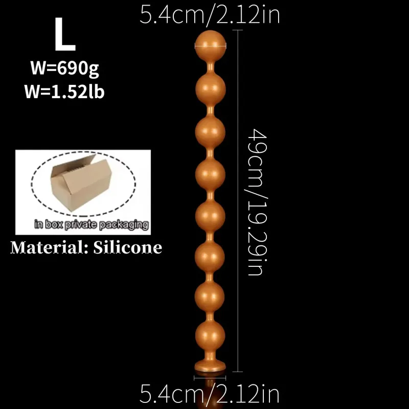 Super Lunghe Palline Anali Spina Anale Massaggio Prostatico Grande Butt Plug Palline Vaginali Stimolazione Anale Tirare Tallone Dildo Profonda giocattoli del sesso anale — image 11