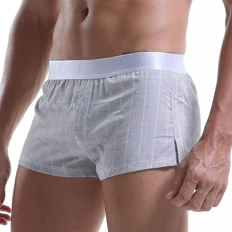 Boxer en coton pour hommes, short ample, multicolore, sous-vêtements à carreaux, vêtements de maison, pantalon flèche confortable, 3256806911165516 — image 2