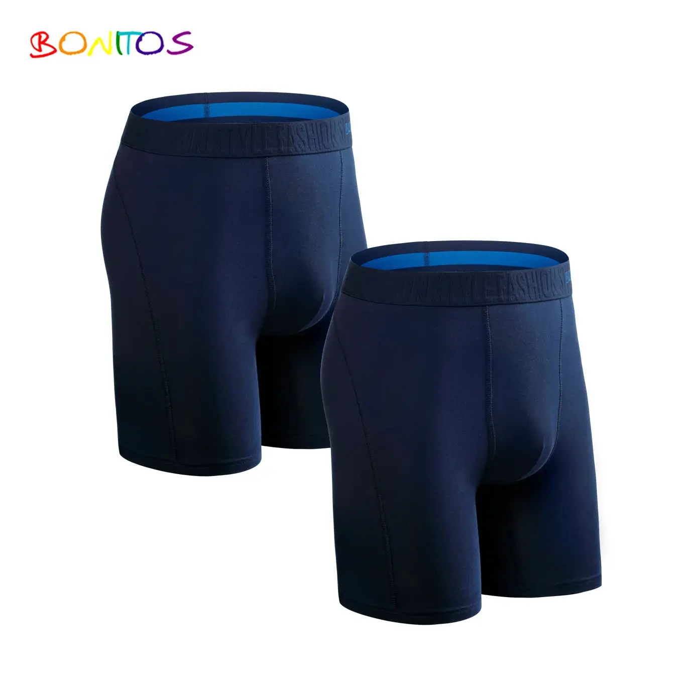 2pcs Pack ขายาวกางเกงขาสั้นผู้ชายกางเกงชุดกางเกง Homme Boxershorts ลื่นชุดชั้นในสำหรับชายผ้าฝ้ายชายเซ็กซี่ชุดกล่อง GYM — image 5