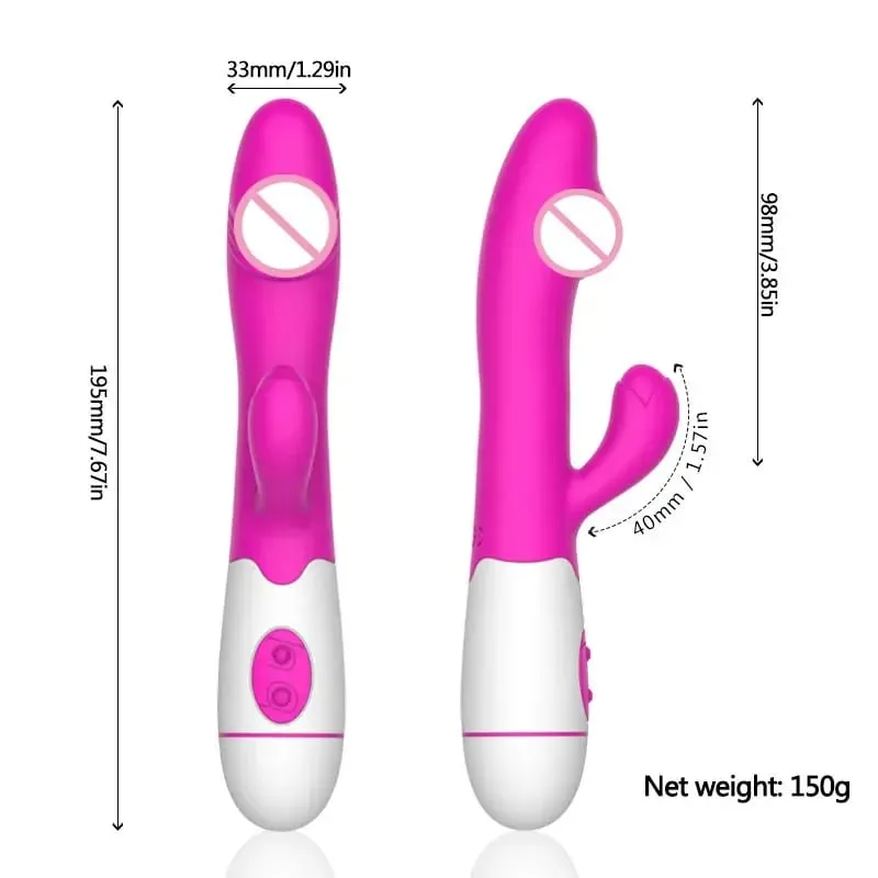Rabbit Vibrator for Women 30 Speed Rechargeable G Spot Clitoris Stimulator Dildo Vagina Female Masturbator Sex Toys for Aldult — image 5