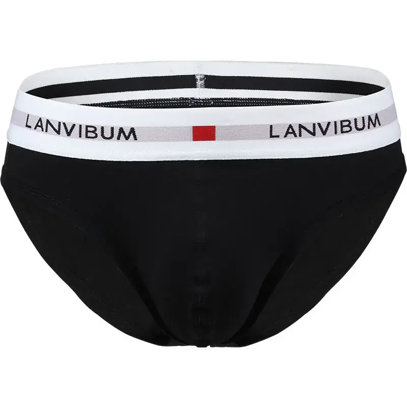 Men's Underwear Cotton Low Waist Elastic Sexy Loose Triangle Pants Summer Breathable Youth Pant Headband — image 6