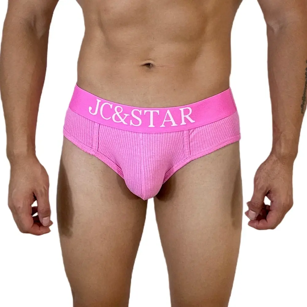 Sous-vêtements athlétiques à coupe haute pour hommes, slips en coton côtelé, confort de sport, Bikini Slip Tanga pour hommes — image 3