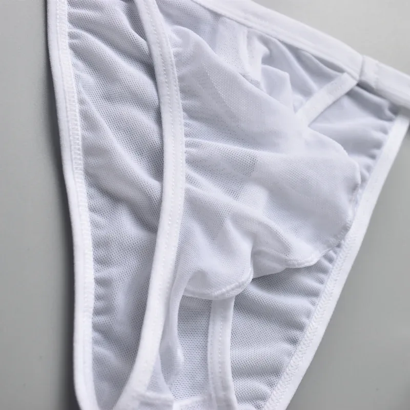 Men's Mesh Briefs Slip Sexy Men Underwear U Pouch Breathable Man Underpants Cuecas Masculinas Quick Dry Gay Bikini Sissy Panties — image 4