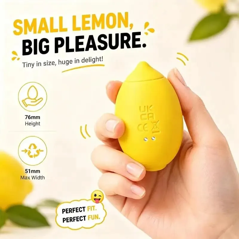 1Set Powerful Vacuum Sucking Lemon Vibrator Oral Nipple Stimulator For Women Female Blowjob Sucker Massager Masturbator Sex Toy