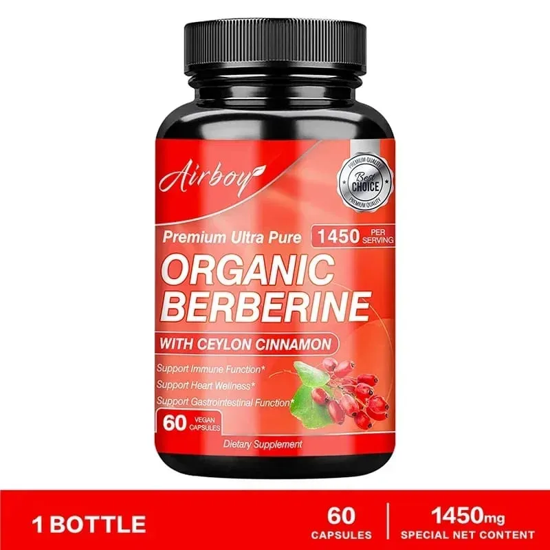 Berberine Capsules - Supports Cardiovascular Health Immune Function Metabolism and Healthy Weight Management — image 11
