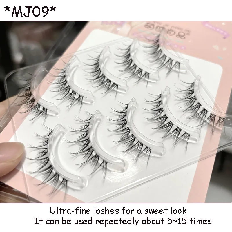 Natural False Eyelashes Slender Transparent Stem Eye Lashes Manga Lashes Novice Eyelash Supplies Korean Eyelashes Stick Makeup — image 3