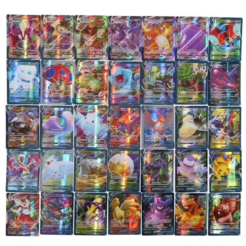 60/100Pcs English Pokemon Cards GX Tag Team Vmax EX Mega Shining Game Battle Carte Trading Collection Cards Toys Children Gifts